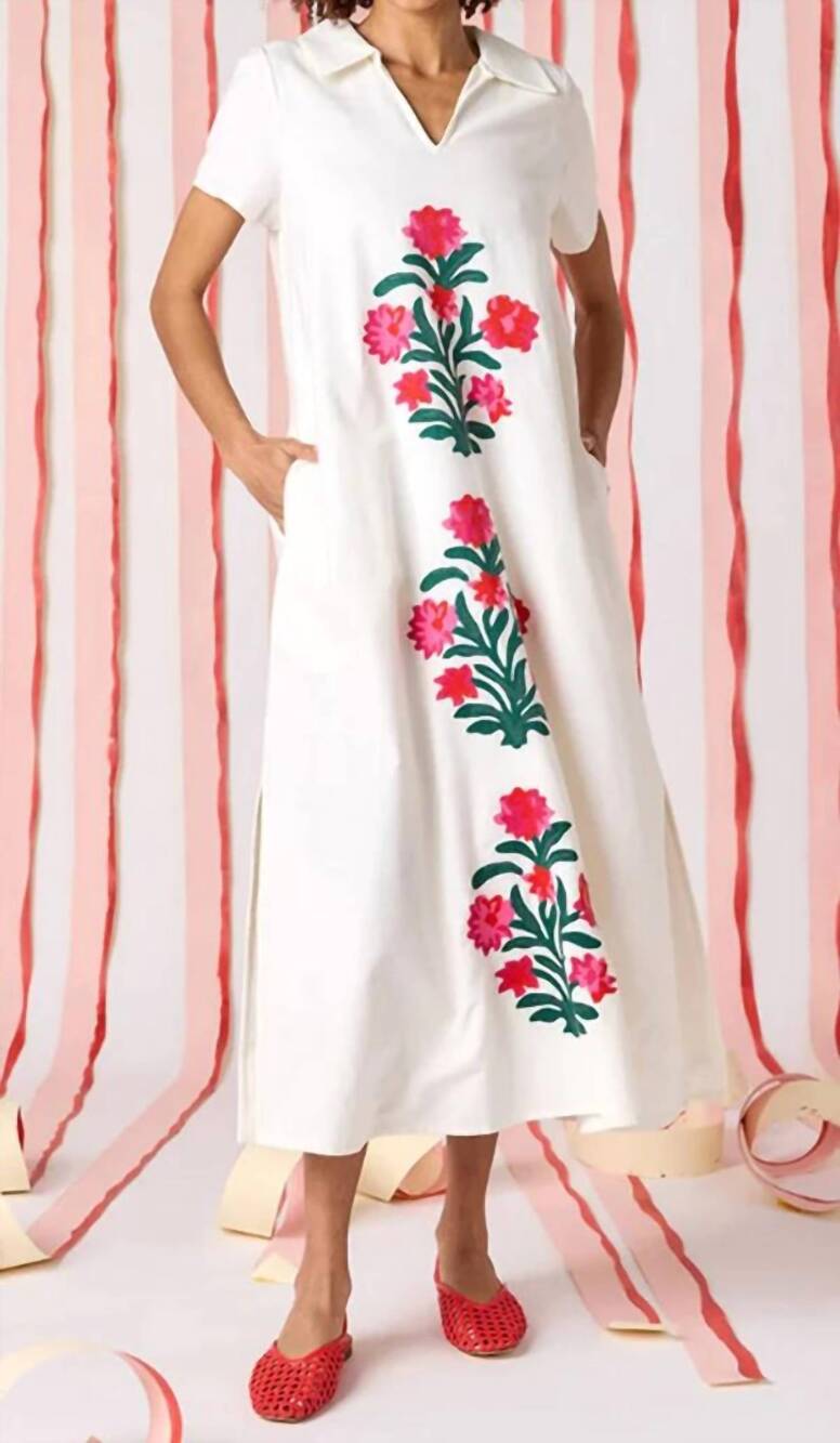 NEW CROSBY BY MOLLIE BURCH franny midi dress in ivory embroidery